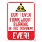 Signmission Do Not Think About Parking in This Driveway Ever with Graphic Parking, A-1824-24141 A-1824-24141 - alternate 1